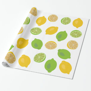 Lemon och Lime Mönster Presentpapper