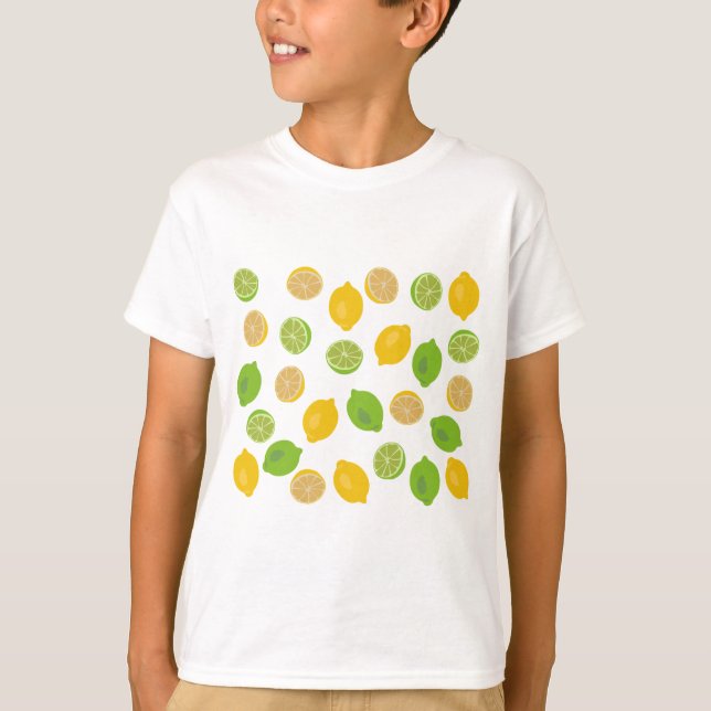 Lemon och Lime Mönster T Shirt (Framsida)