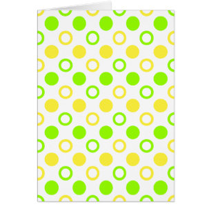 Lemon och Lime Ringar och Polka dots av ST-aylor Hälsningskort