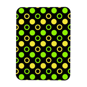 Lemon och Lime Ringar och Polka dots av ST-aylor Magnet