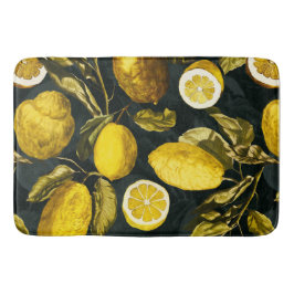 Lemon och Löv Mönster V Badrumsmatta