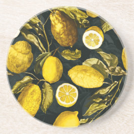Lemon och Löv Mönster V Underlägg