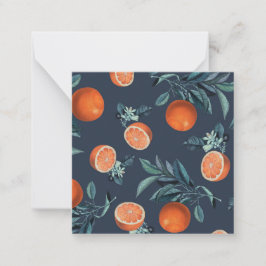 Lemon och Löv Mönster VI Anteckningskort