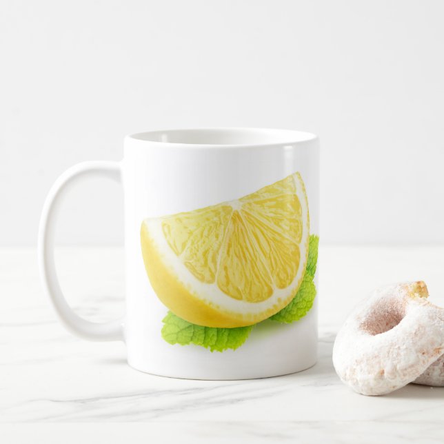 Lemon och mynt kaffemugg (Med munk)