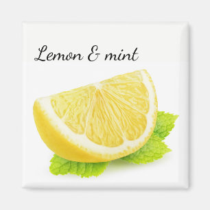 Lemon och mynt magnet