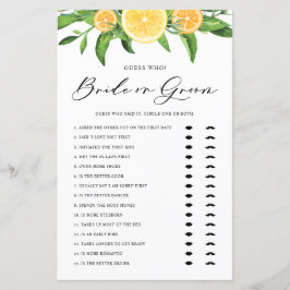 Lemon- och Orange Bride- eller Groom-Möhippa