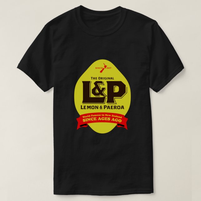 Lemon och Paeroa Nya Zeeland T Shirt (Design framsida)