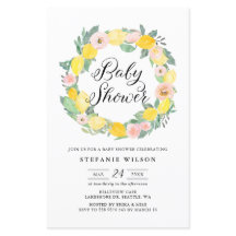 Lemon och Rosa ros, utandningsbarn Inbjudan