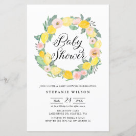 Lemon och Rosa ros, utandningsbarn Inbjudan