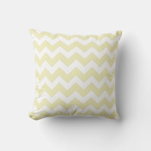 Lemon och White Chevron Zig Zag Pillow Kudde