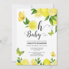 Lemon Oh Baby Citrus Baby Shower Personlig Inbjudningar