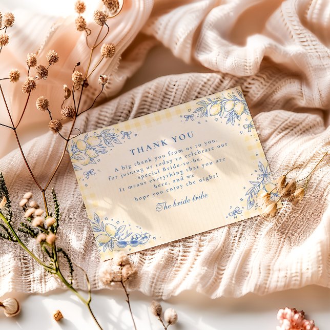 Lemon Olive Ciao Miss Bridal Shower Tack Kort (Skapare uppladdad)