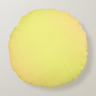Lemon Orange Struktur Färg, Round Cushion Rund Kudde