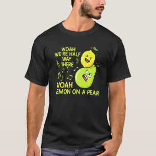 Lemon på en päronfunny, felhörd textil Fruit Pun T Shirt