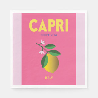 Lemon Party Napkins Capri Italien Pappersservett