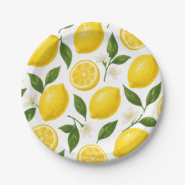 Lemon Pattern Design | Fresh Citrus Summer Print 