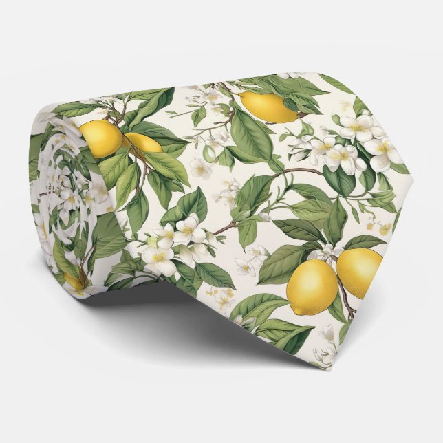 Lemon Pattern Men's Necktie  Slips (Rullad)
