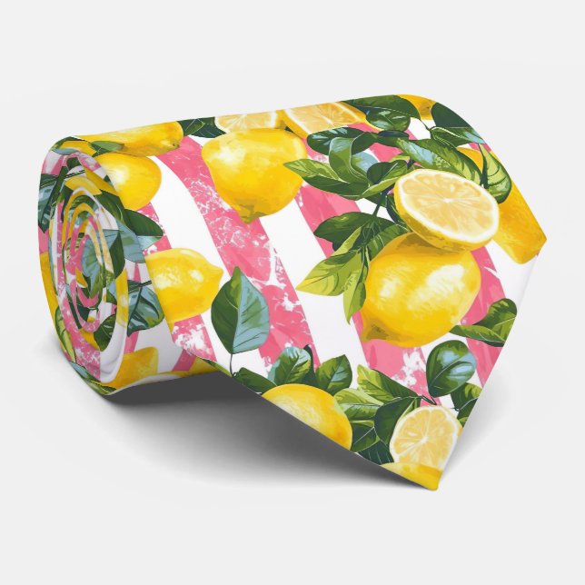 Lemon Pattern Men's Necktie  Slips (Rullad)