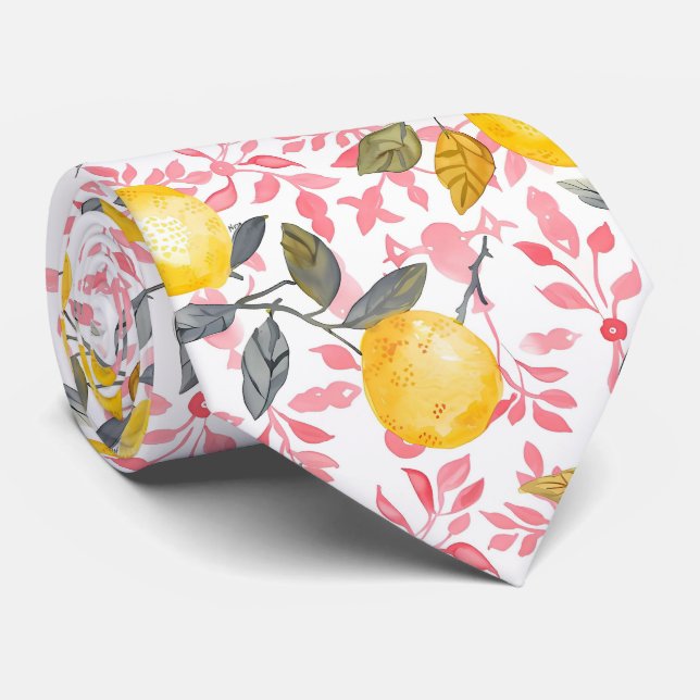 Lemon Pattern Men's Necktie  Slips (Rullad)