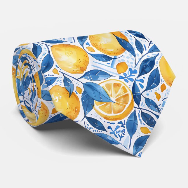 Lemon Pattern Men's Necktie  Slips (Rullad)