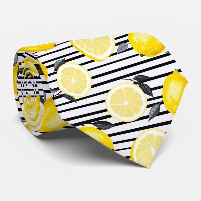 Lemon Pattern Men's Necktie  Slips (Rullad)