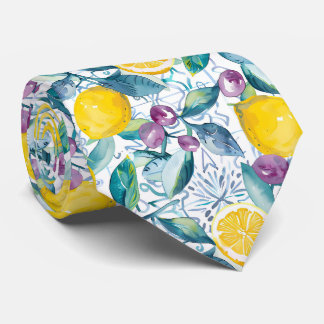 Lemon Pattern Men's Necktie  Slips
