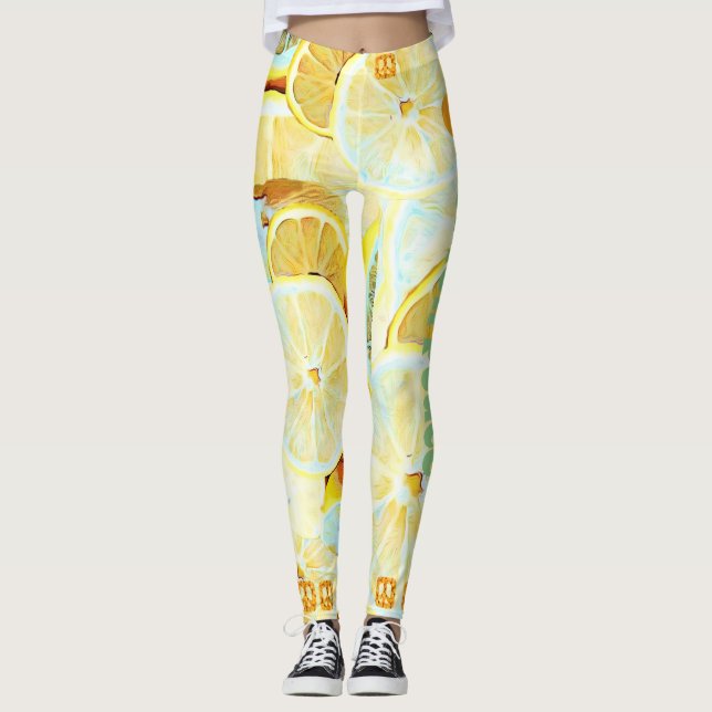 Lemon Peace  Leggings (Framsida)