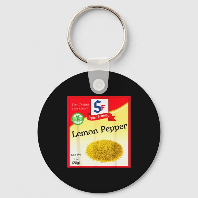 Lemon Pepper Condiment Costume Holiday Sce Costume Nyckelring (Framsida)