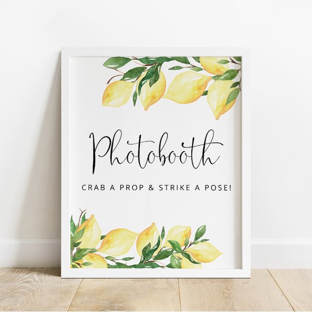 Lemon Photo Booth-tecken för huvudkök Poster (Skapare uppladdad)