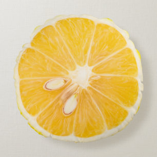 Lemon Photo Print-Dubbla sida Rund Kudde