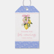 Lemon Pink Bow prydlig baby shower