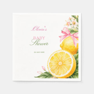 Lemon Pink Coquette Barnomsdag Pappersservett