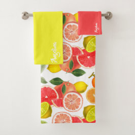 Lemon pink yellow citrus Pattern name