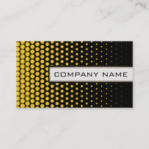 Lemon Polka dots Elegant Modern Black Visitkort