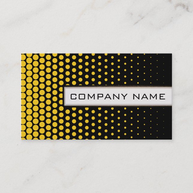 Lemon Polka dots Elegant Modern Black Visitkort (Framsida)