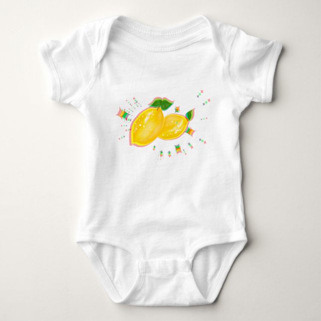 Lemon Pop Baby One-Biet T Shirt (Framsida)
