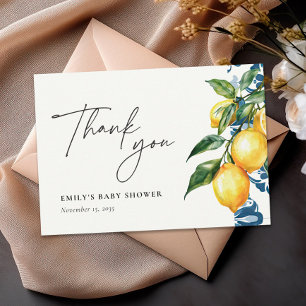 Lemon Positano Italiano Baby Shower - tackkort Tack Kort