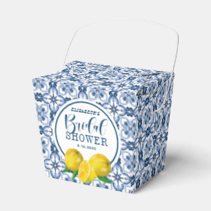 Lemon Positano Italiano Blue Tile Favor Box Presentaskar