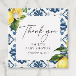 Lemon Positano Italy Baby Shower Gåvor Etiketter
