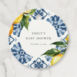 Lemon Positano Italy Baby Shower Gåvor Etiketter