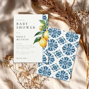 Lemon Positano Italy Baby Shower Inbjudningar