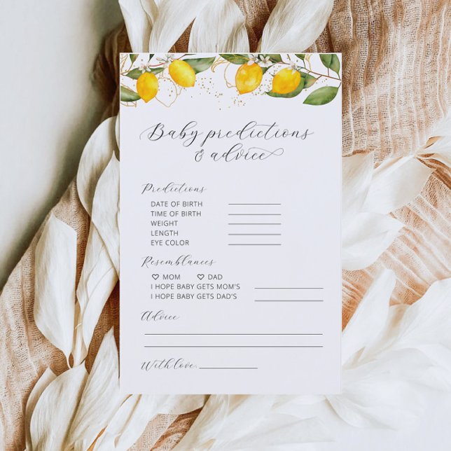 Lemon Predictions & Advice Baby Shower-spel (Skapare uppladdad)
