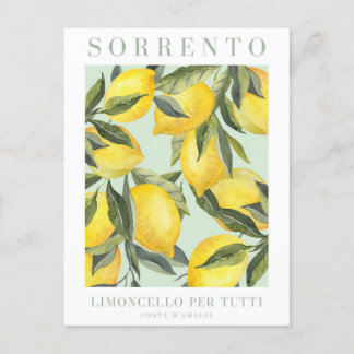 Lemon Print Italiensk Poster Vykort