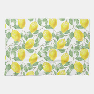 Lemon Print Kitchen Towel in Gult and Grönt Kökshandduk