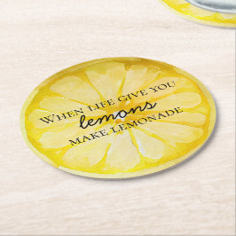 Lemon Quote Underlägg Papper Rund