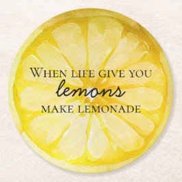 Lemon Quote Underlägg Papper Rund