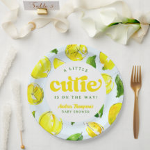 Lemon Retro Little Cutie Gult Arch Baby Shower