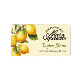 Lemon-Returetiketter Adressetikett