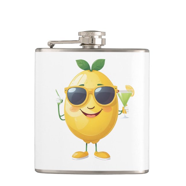 Lemon Roligt Cheerful Vacation Tropical Drink Part Fickplunta (Framsidan)