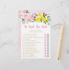 Lemon Rosa Blommigt sa att hon sa Möhippa Game